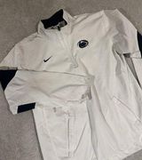 Nike Penn State Nittany Lions 1/4 Zip White Long Sleeve Pullover Vented Small Photo 0