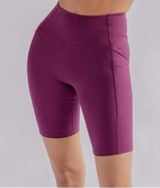 GIRLFRIEND COLLECTIVE Biker Shorts Mauve Plum Medium Photo 0