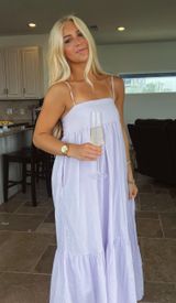 Lilac Petal & Pup Maxi Dress Photo 0