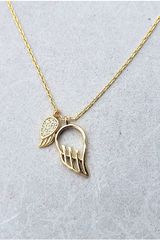 Angel wings dainty necklace 14k gold plated over 925 Silver Photo 0