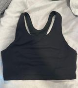 Wunder Train Long Line Bra Size 8 C/D Cup Black 00087 Photo 0