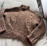 Universal Threads Universal Thread Sweater Brown Knit Turtleneck Photo 0