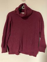 Madewell Dark Red Turtleneck Sweater Photo 0