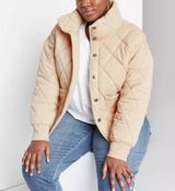 Wild Fable Cream Quilted Jacket Photo 0