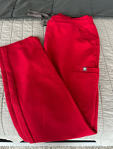 FIGS Pop Red Yola Skinny Scrub Pants XSP Photo 0