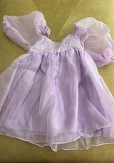 Amazon Purple Puffy Sleeved Tulle Dress Photo 0