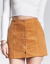 Corduroy Burnt Orange Button Up Size M Photo 0