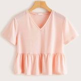 Romwe Pink Babydoll  Top Photo 0