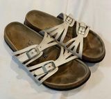 Be Tula By Birkenstock White Double Buckle Comfort Sandals 6 Photo 0