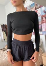Adika Black Open Back Long Sleeve Photo 0