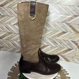 Lauren Ralph Lauren Sagira ll Full Zip Up Leather & Suede Boots Brown Size 8 Photo 0