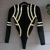 Reflective Bodysuit Black Photo 0