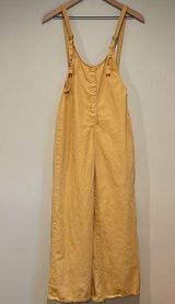 Amuse Society  button Front Adjustable Jumpsuit in Yellow. XS Photo 0
