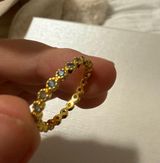 Blue jem ring Gold Photo 0