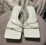 Mango White Strappy Heels  Photo 0