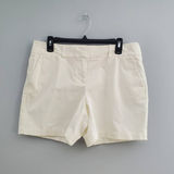LOFT White Classic Pocketed Shorts 8 Photo 0