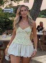 Peppermayo Butter Yellow Sequin Top Photo 0