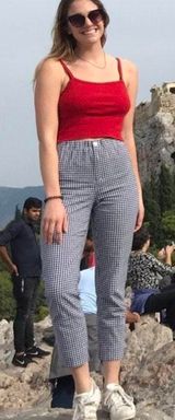 Brandy Melville Checkered Cropped Pants Photo 0