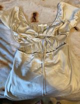 Native Cream Maxi Dress Tie Front White Size L Photo 0