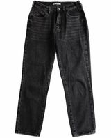 mom jean black denim high waisted Photo 0