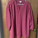 - Burgundy blouse by Wonderly size xl Photo 0