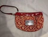 Vintage Guess Red and Tan Wristlet  Photo 0