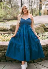 These Three Boutique Emma Shoulder Tie Midi Dress Photo 0