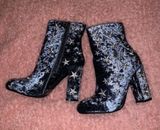 Dolls Kill Blue Suede Galactic Booties Photo 0