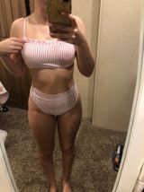 red/white striped bikini Size M Photo 0