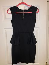 Amber Blue Black Peplum Top Dress Photo 0