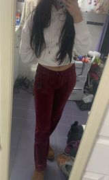 Disney red velvet pants Photo 0