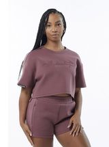 NEW Alphalete Woman’s ELMTS Short SLEEVE Crop Size Medium, Mauve Photo 0