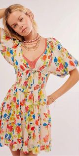 NWOT Free People Floral dress Sz S Multiple Photo 0