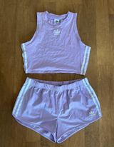 Adidas Lilac Tank Top And Short Set Photo 0