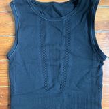 Athleta Black Mesh Detail Crop Top Photo 0