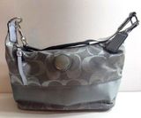 Coach Signature Gray Canvas with Satin lining Shoulder Bag F17434 15”x8”x5” Photo 0
