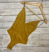 Windsor Mustard Open Back Bodysuit Photo 0