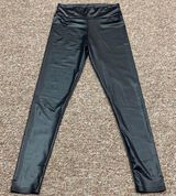 Faux leather black leggings. Size medium. Photo 0