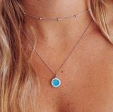 Get back Necklace Saint Christopher Blue Photo 0