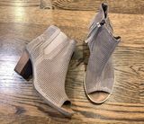 Toms open toe perforated suede booties, 6.5 Photo 0