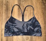 Lululemon Like New Flow Y Nulu Bra Grey Botanical Floral - Size 8 Photo 0