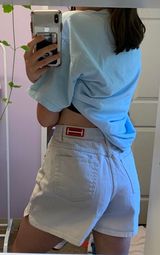 Vintage Halston Denim Shorts Tan Size 27 Photo 0