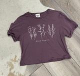 Dirtee Laundry Wild Flowers Purple Graphic Floral Tee Photo 0