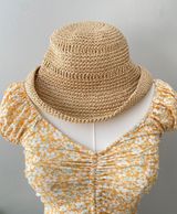 Bucket Hat Paper Straw Sun Hat Beach Photo 0