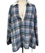 Free People Intimately Women's Sunday Morning Plaid Cotton Sleep Shirt Size S Photo 0