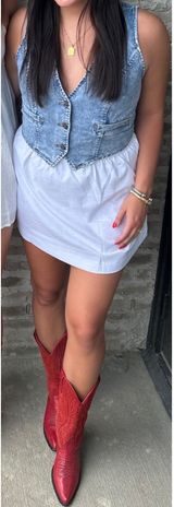 Denim Vest Blue Size L Photo 0