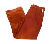 NWT Old Navy Extra High Rise Sky-Hi Wide Leg Rust Orange Corduroy Pants 14 Photo 0