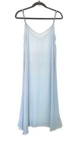 Love Shack Fancy  Sheer Short Cami Slip Dress S Blue Photo 0