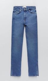 ZARA High Rise Split Hem Jeans✨ Photo 0