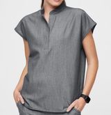 WXXSW1003 Graphite “Rafaela” Oversized Scrub Top Size XS Photo 0